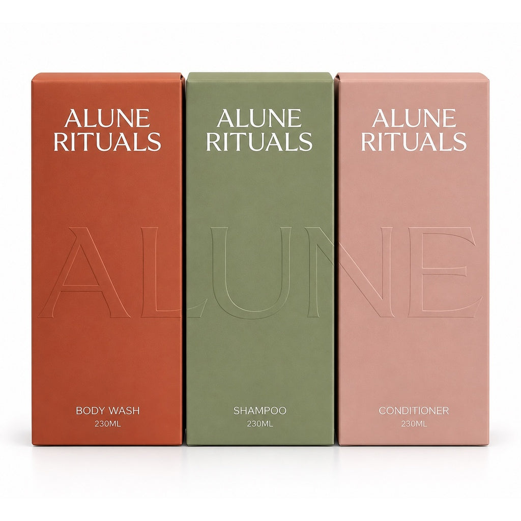 Alune Rituals Grounded Set of 3 - Body Wash, Shampoo, Conditioner | 230ML / 60ML